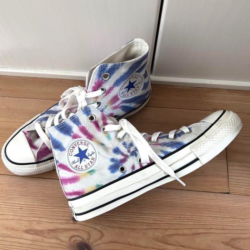 日本代购直邮CONVERSE ALL STAR US TIE-DYE LOCALIZE HI帆布鞋