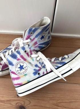日本代购直邮CONVERSE ALL STAR US TIE-DYE LOCALIZE HI帆布鞋