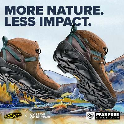 日本代购KEEN×Leave No Trace Japan男款Targhee中帮防水登山鞋