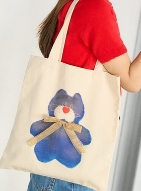 日本代购直邮PUBLUX  mojojojo立体缎带托特包卡通图案4色