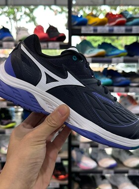 日本代购直邮MIZUNO美津浓WAVE FANG 2蓝羽毛球鞋3E男女款25款