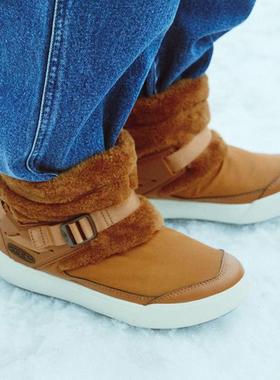 折扣日本包直邮Keen HOODROMEO mini休闲女款毛绒雪地靴保暖舒适