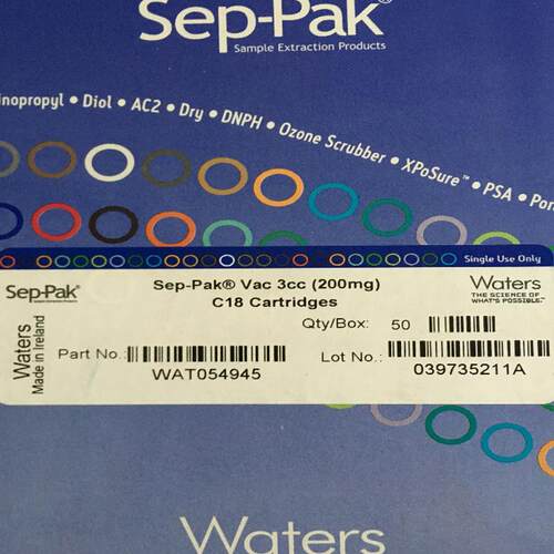 Waters固相萃取小柱WAT054525 Sep-Pak C8 6cc/500mg 30支