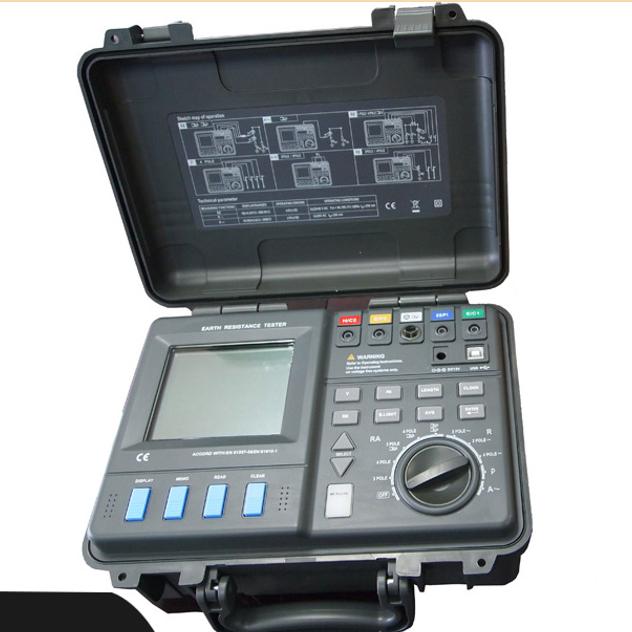 华谊PM2306智能接地电阻仪PEAKMETER MS2307/08接地电阻