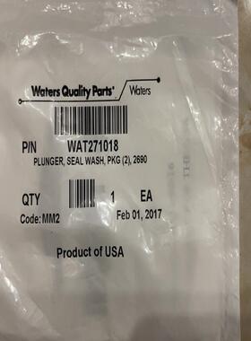 Waters柱塞密封垫WAT271018（含WAT270160促