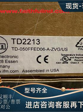 议价IFM TD2213 易福门温度传器 TD-050FFED06-A-ZVG/US