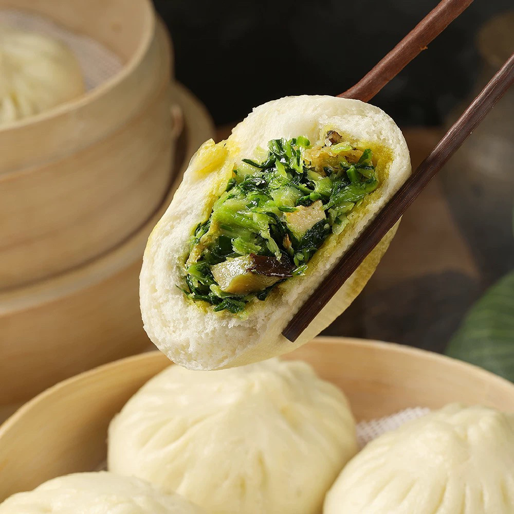 【100g*10只/袋】松月楼百年经典素菜包城隍庙手工包子半成品早餐
