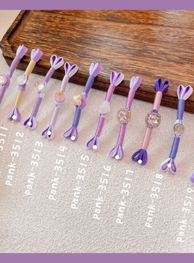 紫色系盘扣旗袍扣子中式唐装镶钻燕尾一字纽扣衣服装饰配件钮扣