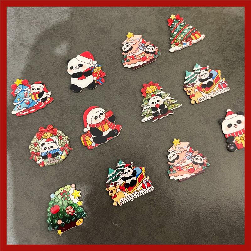 圣诞熊猫装饰冰箱贴送朋友