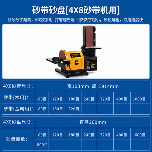 洛克士4x8砂带圆形平面打磨抛光