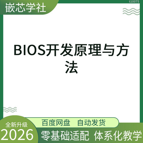 BIOS开发原理与方法 固件底层开发教程资料
