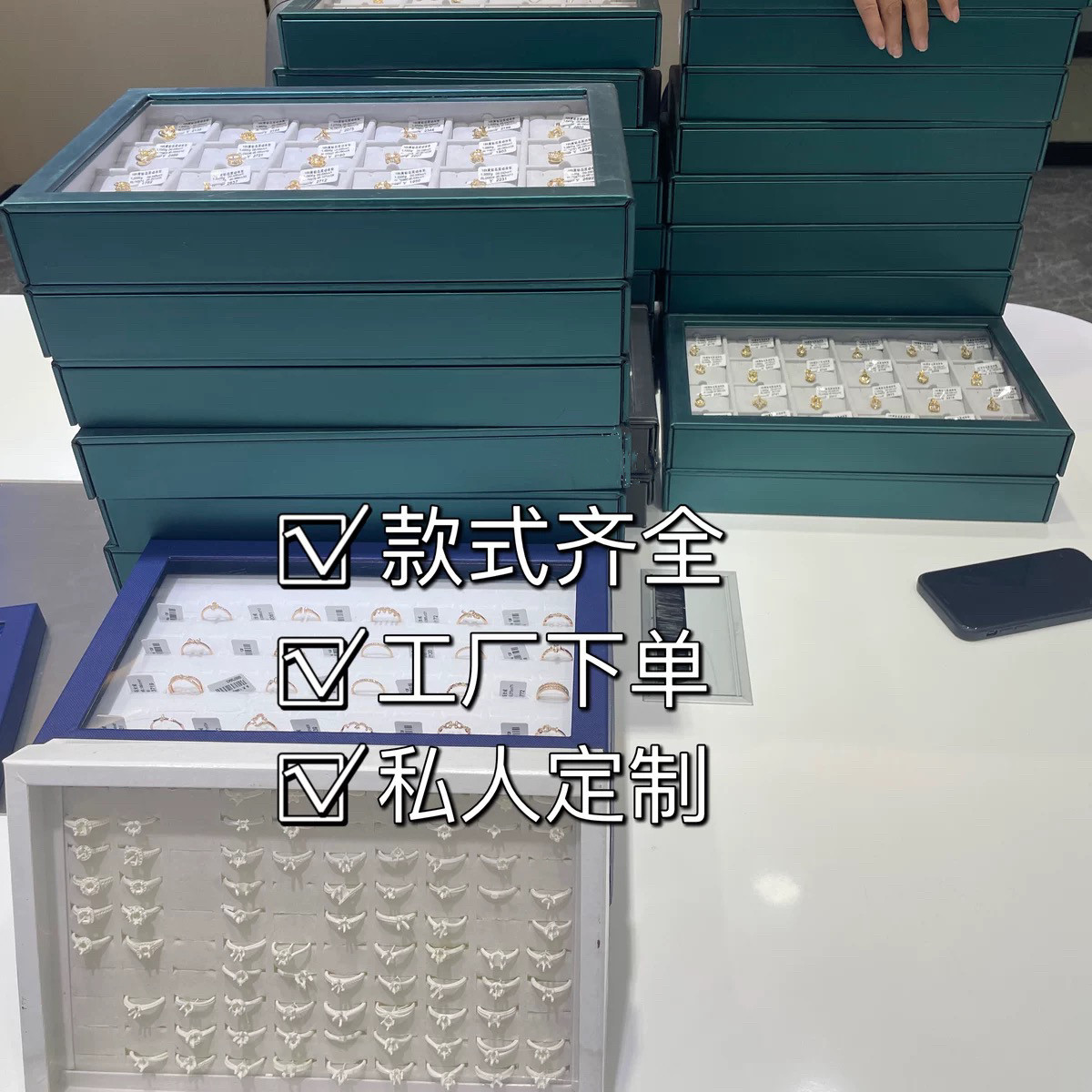 特价培育定制专拍实验室合成CVD高温高压人工IGI裸石彩钻戒指18k