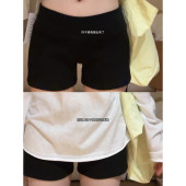 宽松休闲风显瘦百搭热裤 辣妹外穿三分卫裤 女夏季 黑色高腰运动短裤