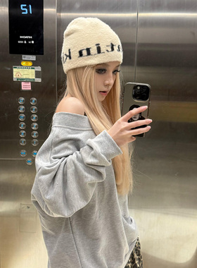 2025新款堆堆帽子女大头围小众个性针织毛线帽潮新疆川西冷帽包头