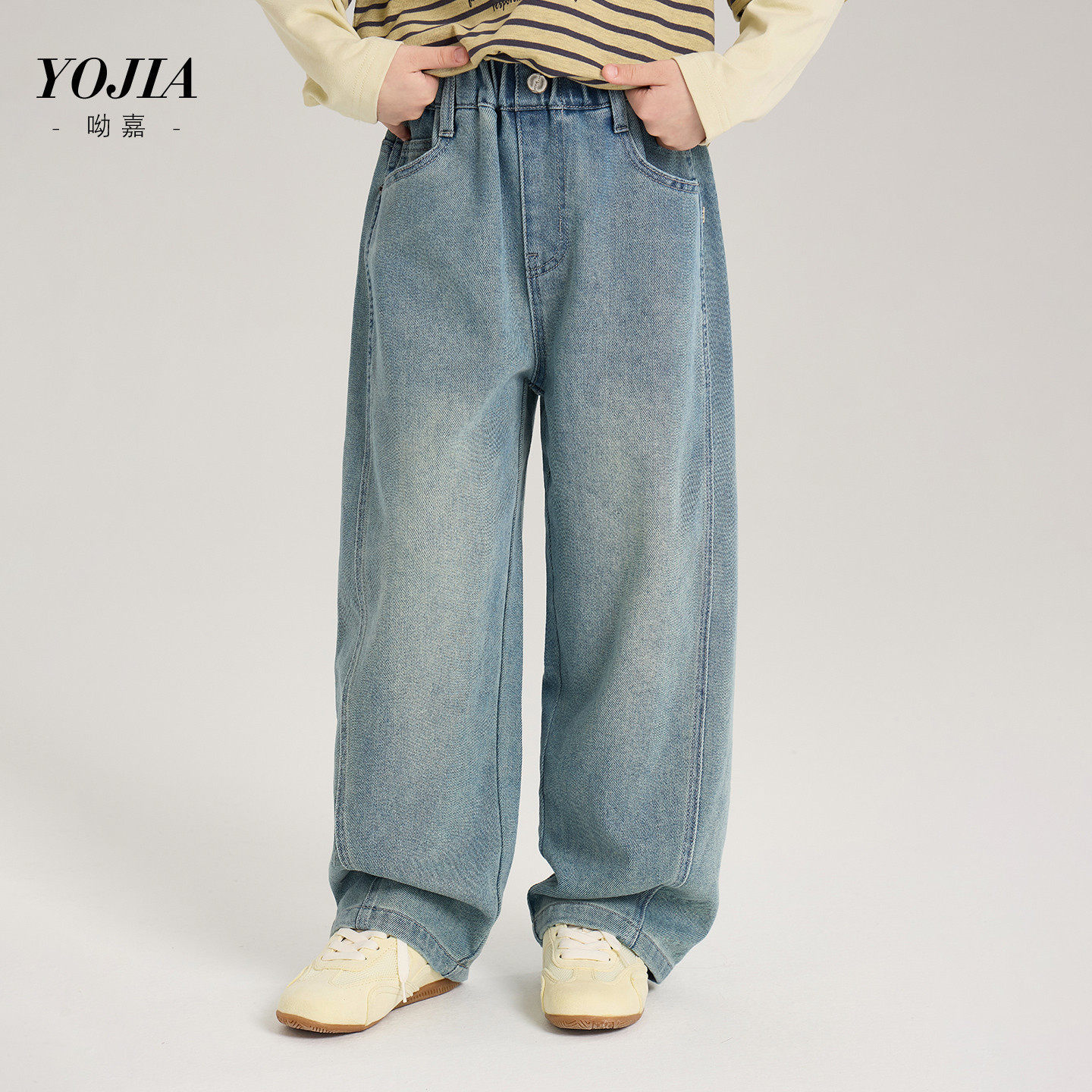 女童牛仔裤春款新款韩版宽松女孩休闲长裤儿童裤子蓝色110~170潮,童装/婴儿装/亲子装,儿童牛仔裤,淘宝优惠券,粉丝福利购,淘宝优惠卷