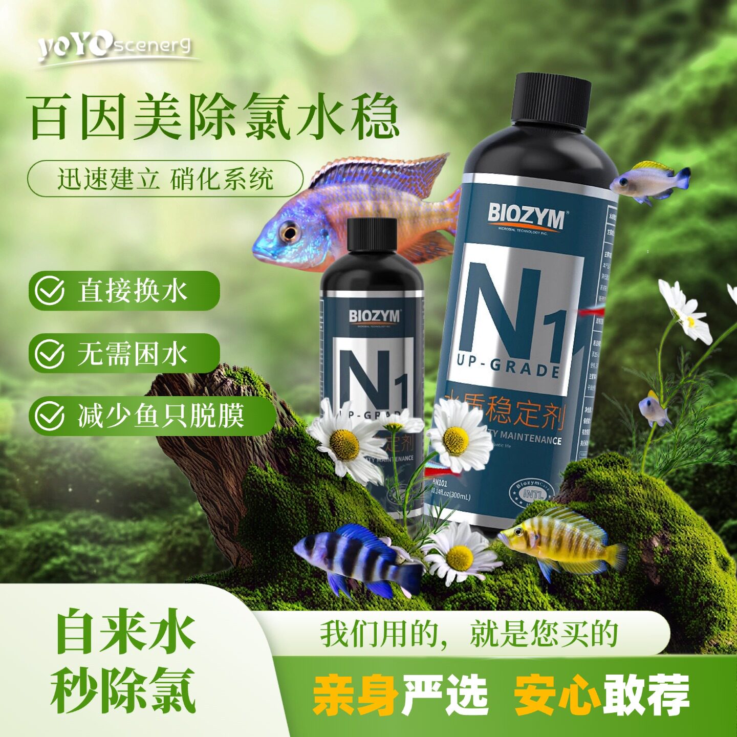 水质稳定剂鱼缸除氯水净化剂自来水养鱼神器新手养鱼常备用品
