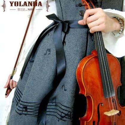 安妮练习曲||音符刺绣毛尼背心裙呢子连衣裙洛丽塔lilota女装尾K