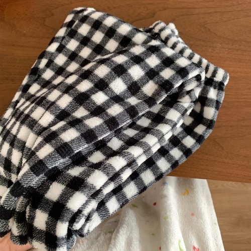 日系ins格子珊瑚绒睡裤女秋冬款加绒加厚法兰绒冬天保暖女士长裤