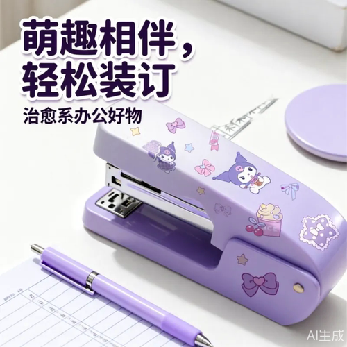 可旋转中缝订书机学生用一年级小号订书器儿童专用家用安全办公用