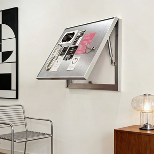 包豪斯磁吸电表箱装饰画现代简约银色强电箱遮挡装饰画不留指纹