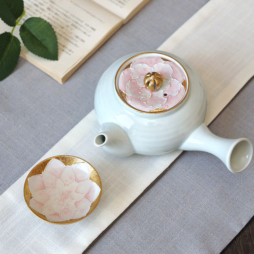 日本有田烧文山窑手绘茶壶茶杯