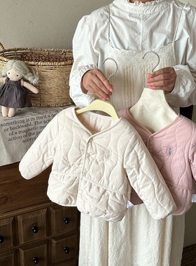 儿童夹棉棉服2025冬季新款男女童棉服外套