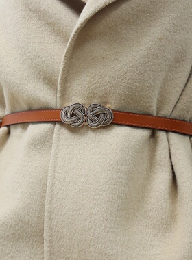 腰带女款细装饰连衣裙配裙子西装复古时尚百搭黑色白色真皮小皮带