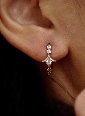 MOIAUSSI 源星耳钉01 气质简约高级感原创小众设计师女耳饰925银