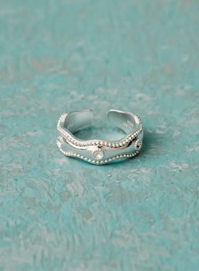 MOIAUSSI 双生纯银戒指 简约高级感叠戴原创设小众计师女百搭时尚