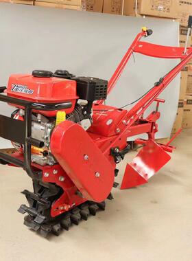 小红牛170F汽油173/178/180柴油链轨微耕机小型履带犁地机翻地机