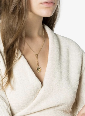 other黄铜镀金细链条女八角项链