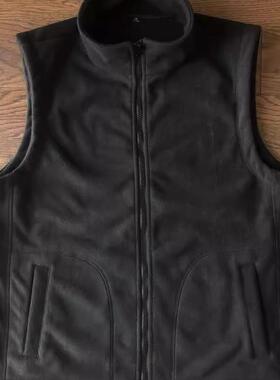 非公发3502厂黑色寒区绒背心防静电秋冬季保暖打底衫男拉链马甲