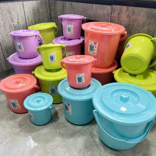 美工彩色酒店收纳宿舍手拎塑料桶