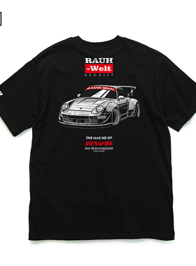 RWB保时捷T恤改装车经典情怀中井启男士重磅纯棉潮流短袖