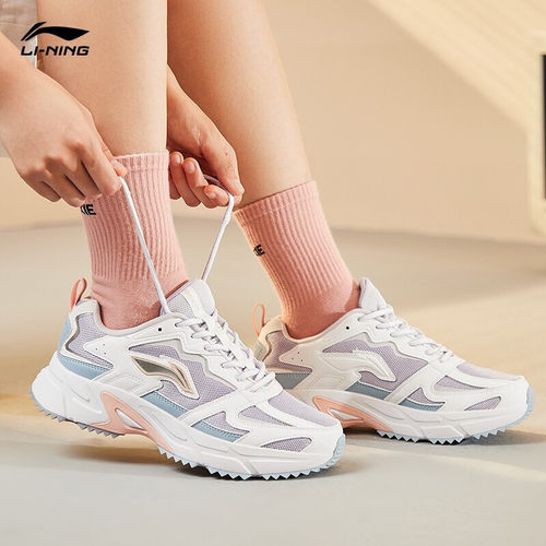 李宁复古休闲轻便运动鞋女
