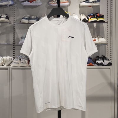 李宁男子排湿速干时尚运动短袖