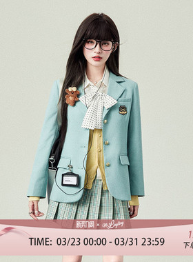 花铃太太原创jk西装正版女表参大学院风薄荷曼波日系收腰制服套装
