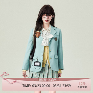 女表参大学院风薄荷曼波日系收腰制服套装 花铃太太原创jk西装 正版