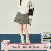 花铃太太破竹日系原创jk格裙学院风百褶裙小个子穿搭半身裙夏季