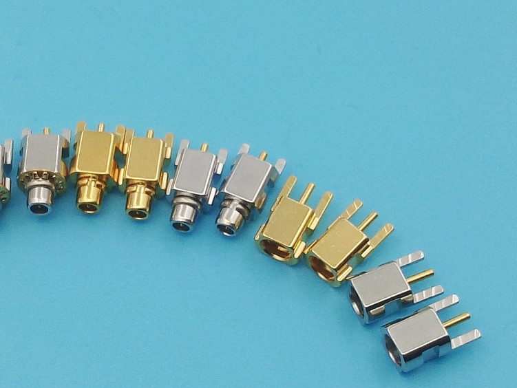 纯铜镀金耳机插针母座mmcx舒尔se215 846插拔diy发烧升级线材公头