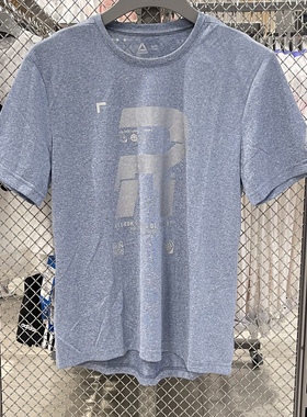 锐步/REEBOK 新款男子3M反光速干透气休闲运动跑步短袖T恤 DN3333