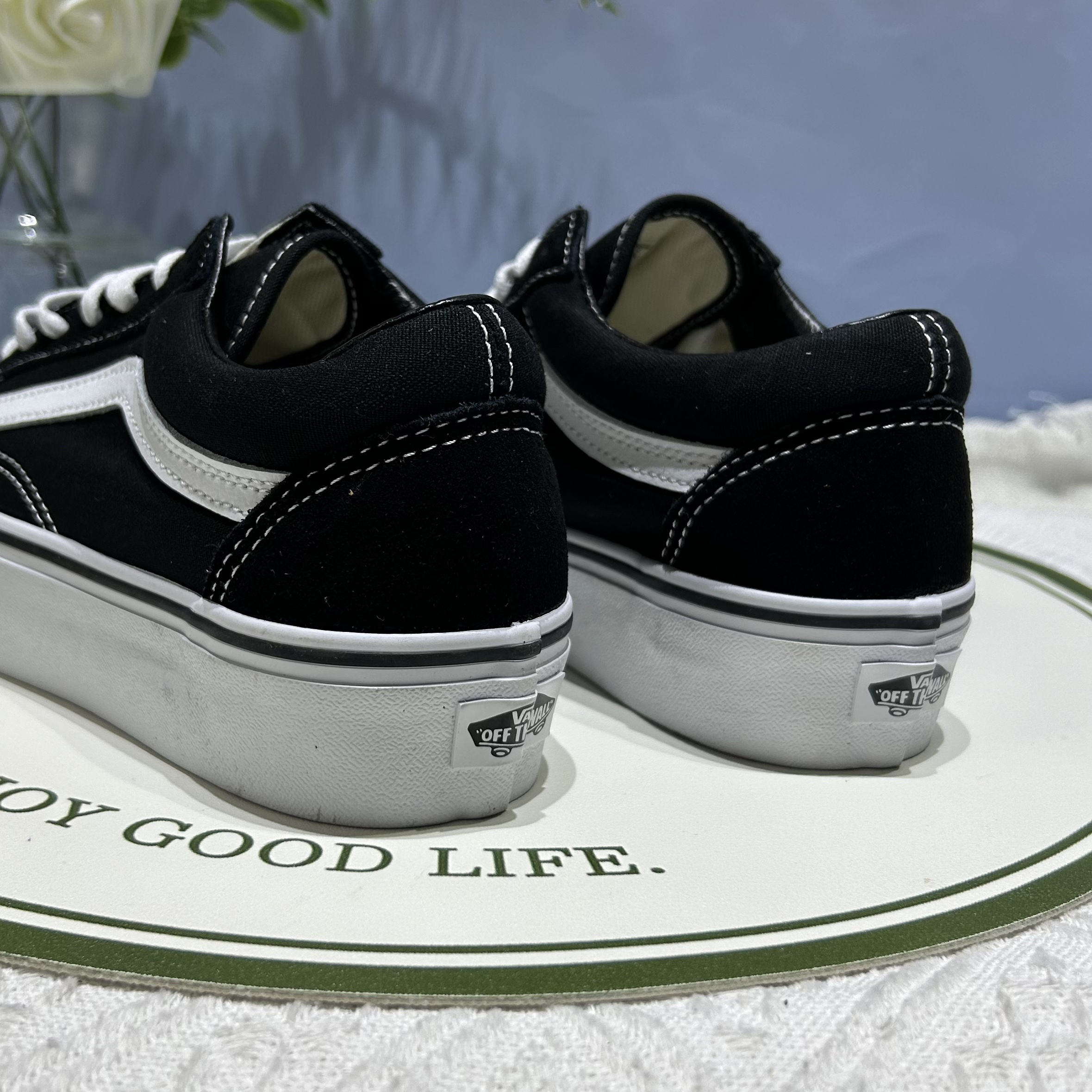 Vans Old Skool刘浩存同款经典黑白休闲板鞋男女同款VN0A3B3UY28
