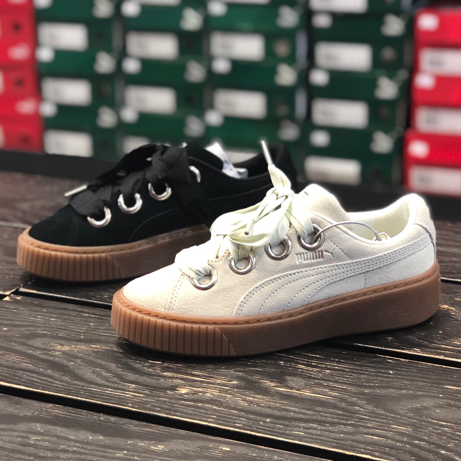 坏蛋的店 PUMA彪马 夏季新款Platform蕾哈娜松糕厚底休闲鞋366461