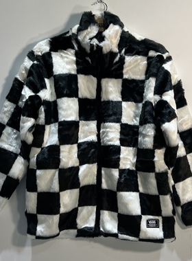 Vans男女款棋盘格图案立领百搭舒适休闲外出夹克外套VN0A5LJ5705