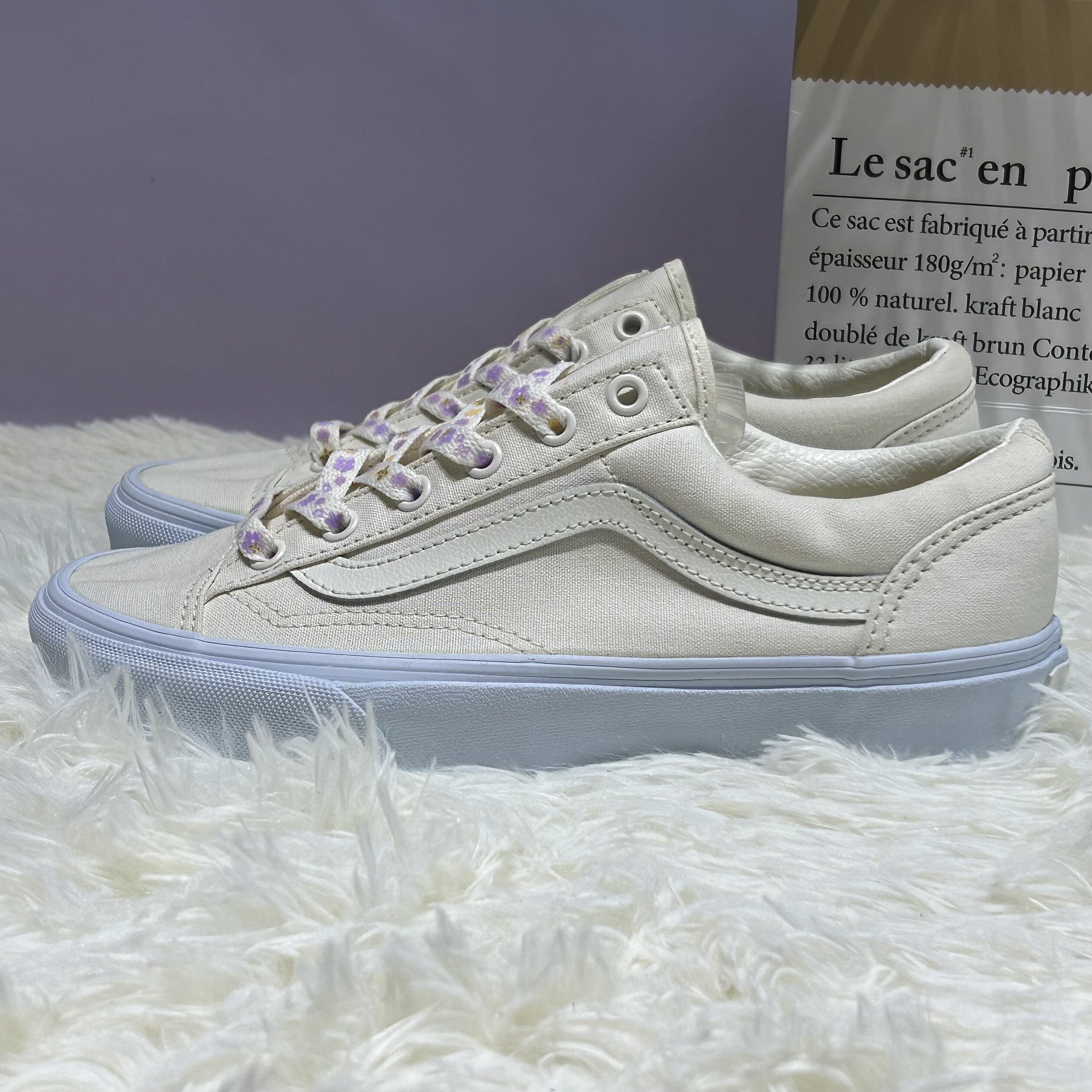 Vans Style 36男女同款小碎花帆布低帮休闲运动板鞋子VN0A54F6CEI