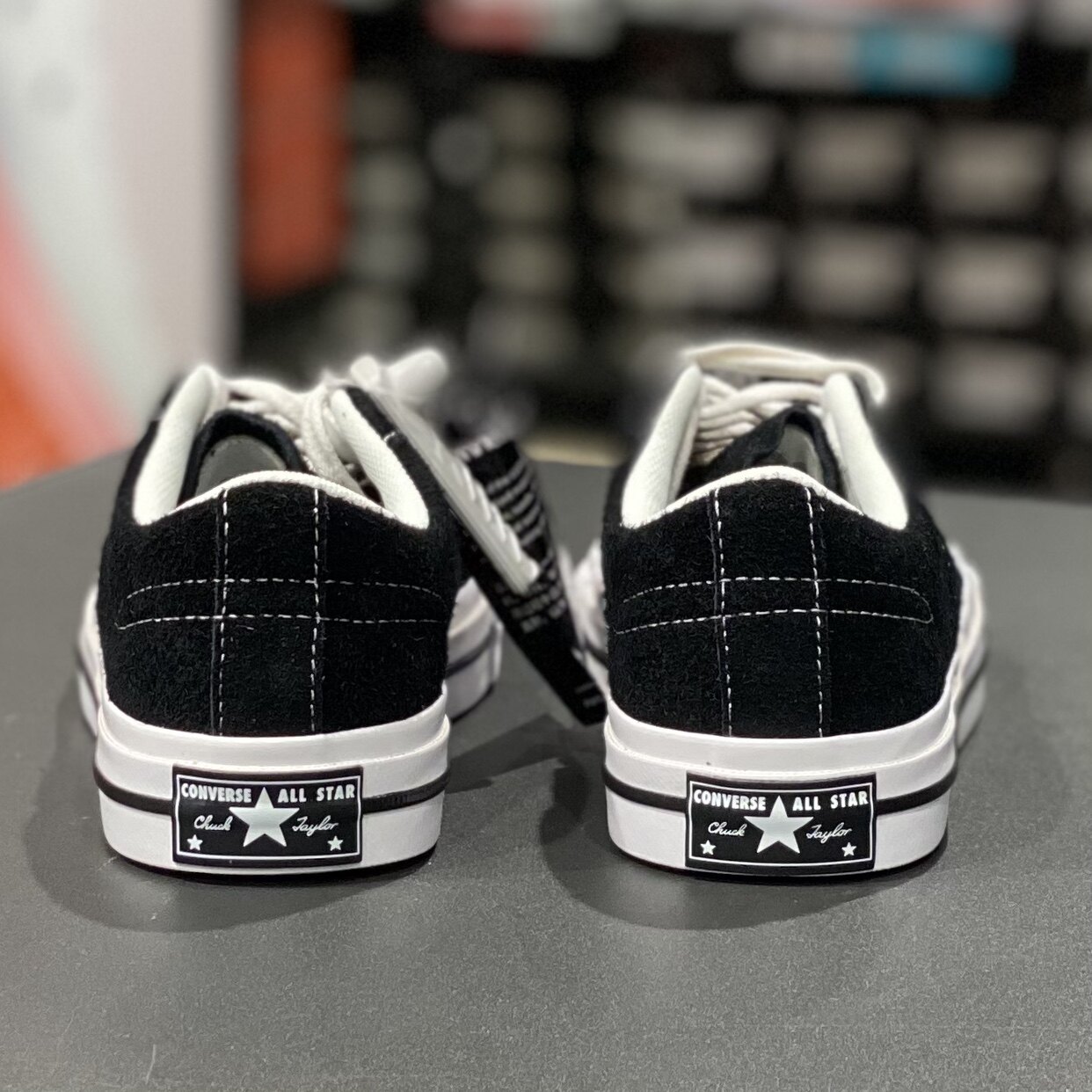 匡威one star经典款复古低帮男女黑色翻毛皮休闲鞋滑板鞋171587c