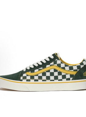 vans 春秋季绿格子os百搭舒适男女同款休闲帆布板鞋子VN000CR502I