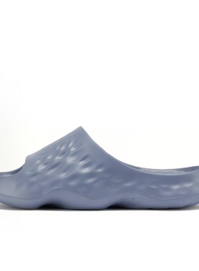 New Balance HUP 纯色舒适耐磨男女同款灰蓝一字拖鞋 SUFHUPA3