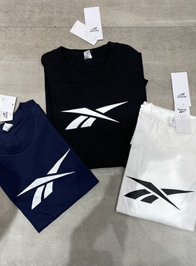 Reebok/锐步男子纯棉大logo运动休闲T恤短袖GR8481/GR8480/GR8484