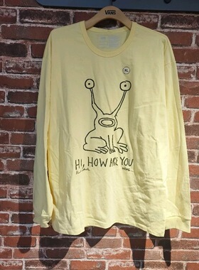 vans 春秋季浅黄色百搭舒适男女同款休闲运动圆领长袖vn0a7som86v
